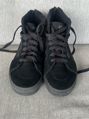 Vans Kids Black High-Top Skate Shoes